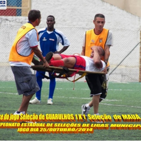 4º CAMPEONATO ESTADUAL DE SELEÇÕES DE LIGAS -2014  F.P.F.  GUARULHOS EMPATA EM 1 x 1 COM A SELEÇÃO DE MAUÁ 