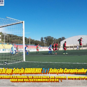 4º CAMPEONATO ESTADUAL DE SELEÇÕES DE LIGAS -2014  F.P.F.  GUARULHOS EMPATA EM 1 x 1 COM A SELEÇÃO DE MAUÁ 