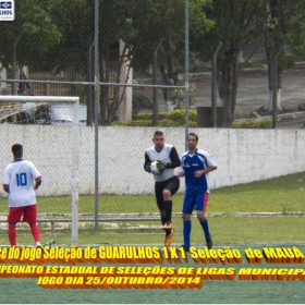 4º CAMPEONATO ESTADUAL DE SELEÇÕES DE LIGAS -2014  F.P.F.  GUARULHOS EMPATA EM 1 x 1 COM A SELEÇÃO DE MAUÁ 