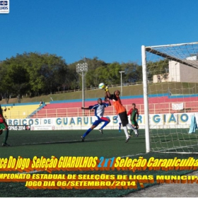 4º CAMPEONATO ESTADUAL DE SELEÇÕES DE LIGAS -2014  F.P.F.  GUARULHOS EMPATA EM 1 x 1 COM A SELEÇÃO DE MAUÁ 