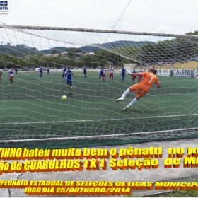 4º CAMPEONATO ESTADUAL DE SELEÇÕES DE LIGAS -2014  F.P.F.  GUARULHOS EMPATA EM 1 x 1 COM A SELEÇÃO DE MAUÁ 