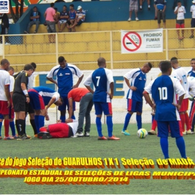 4º CAMPEONATO ESTADUAL DE SELEÇÕES DE LIGAS -2014  F.P.F.  GUARULHOS EMPATA EM 1 x 1 COM A SELEÇÃO DE MAUÁ 