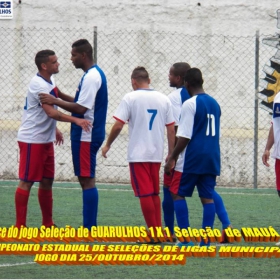 4º CAMPEONATO ESTADUAL DE SELEÇÕES DE LIGAS -2014  F.P.F.  GUARULHOS EMPATA EM 1 x 1 COM A SELEÇÃO DE MAUÁ 