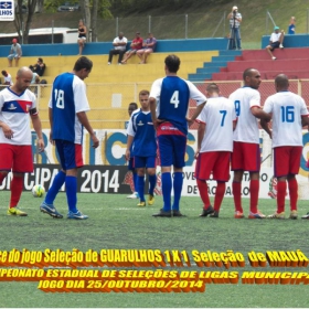 4º CAMPEONATO ESTADUAL DE SELEÇÕES DE LIGAS -2014  F.P.F.  GUARULHOS EMPATA EM 1 x 1 COM A SELEÇÃO DE MAUÁ 