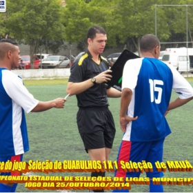 4º CAMPEONATO ESTADUAL DE SELEÇÕES DE LIGAS -2014  F.P.F.  GUARULHOS EMPATA EM 1 x 1 COM A SELEÇÃO DE MAUÁ 