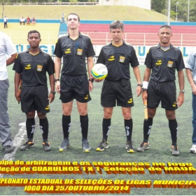 4º CAMPEONATO ESTADUAL DE SELEÇÕES DE LIGAS -2014  F.P.F.  GUARULHOS EMPATA EM 1 x 1 COM A SELEÇÃO DE MAUÁ 