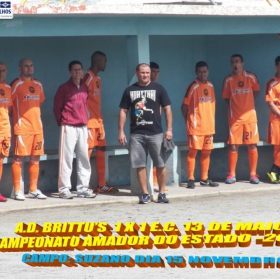 CAMPEONATO AMADOR DO ESTADO -2104 - FPF - AD. BRITTU'S PERDE EM BRAGANÇA PAULISTA (4 X 0)  1º JOGO DA SEMIFINAL