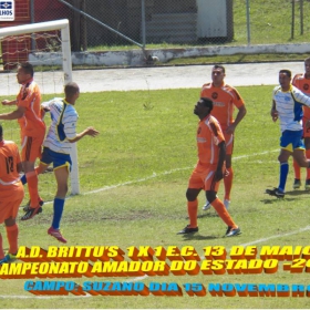 CAMPEONATO AMADOR DO ESTADO -2104 - FPF - AD. BRITTU'S PERDE EM BRAGANÇA PAULISTA (4 X 0)  1º JOGO DA SEMIFINAL