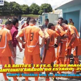 CAMPEONATO AMADOR DO ESTADO -2104 - FPF - AD. BRITTU'S PERDE EM BRAGANÇA PAULISTA (4 X 0)  1º JOGO DA SEMIFINAL