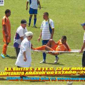 CAMPEONATO AMADOR DO ESTADO -2104 - FPF - AD. BRITTU'S PERDE EM BRAGANÇA PAULISTA (4 X 0)  1º JOGO DA SEMIFINAL