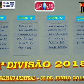 CAMPEONATO DA PRIMEIRA DIVISÃO-2015 - ULAFA - 