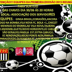 CAMPEONATO DA PRIMEIRA DIVISÃO-2015 - ULAFA - 