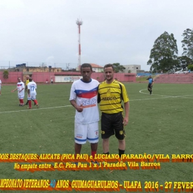 1º CAMPEONATO GUIMAGUARULHOS VETERANO 40 e 50 ANOS 2016 - ULAFA - SINDICATO E PARADÃO OS GRANDES CAMPEÕES