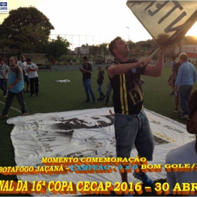 16º COPA CECAP 2016 - BOTAFOGO JAÇANÃ É  O GRANDE CAMPEÃO VENCEU POR 3 X 0 A EQUIPE DO BOM GOLE/L3  