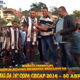 16º COPA CECAP 2016 - BOTAFOGO JAÇANÃ É  O GRANDE CAMPEÃO VENCEU POR 3 X 0 A EQUIPE DO BOM GOLE/L3  