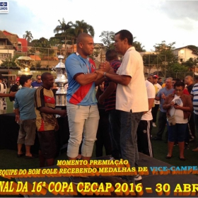 16º COPA CECAP 2016 - BOTAFOGO JAÇANÃ É  O GRANDE CAMPEÃO VENCEU POR 3 X 0 A EQUIPE DO BOM GOLE/L3  