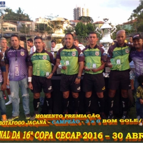 16º COPA CECAP 2016 - BOTAFOGO JAÇANÃ É  O GRANDE CAMPEÃO VENCEU POR 3 X 0 A EQUIPE DO BOM GOLE/L3  