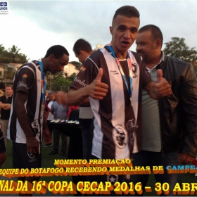 16º COPA CECAP 2016 - BOTAFOGO JAÇANÃ É  O GRANDE CAMPEÃO VENCEU POR 3 X 0 A EQUIPE DO BOM GOLE/L3  