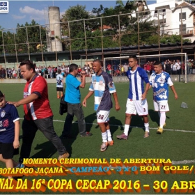 16º COPA CECAP 2016 - BOTAFOGO JAÇANÃ É  O GRANDE CAMPEÃO VENCEU POR 3 X 0 A EQUIPE DO BOM GOLE/L3  