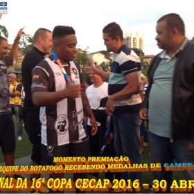 16º COPA CECAP 2016 - BOTAFOGO JAÇANÃ É  O GRANDE CAMPEÃO VENCEU POR 3 X 0 A EQUIPE DO BOM GOLE/L3  