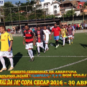 16º COPA CECAP 2016 - BOTAFOGO JAÇANÃ É  O GRANDE CAMPEÃO VENCEU POR 3 X 0 A EQUIPE DO BOM GOLE/L3  