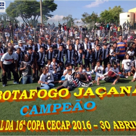 16º COPA CECAP 2016 - BOTAFOGO JAÇANÃ É  O GRANDE CAMPEÃO VENCEU POR 3 X 0 A EQUIPE DO BOM GOLE/L3  