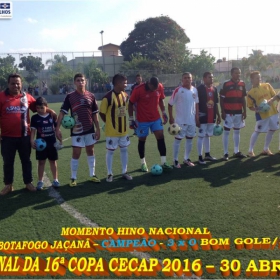 16º COPA CECAP 2016 - BOTAFOGO JAÇANÃ É  O GRANDE CAMPEÃO VENCEU POR 3 X 0 A EQUIPE DO BOM GOLE/L3  