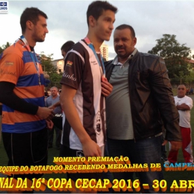 16º COPA CECAP 2016 - BOTAFOGO JAÇANÃ É  O GRANDE CAMPEÃO VENCEU POR 3 X 0 A EQUIPE DO BOM GOLE/L3  