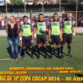 16º COPA CECAP 2016 - BOTAFOGO JAÇANÃ É  O GRANDE CAMPEÃO VENCEU POR 3 X 0 A EQUIPE DO BOM GOLE/L3  