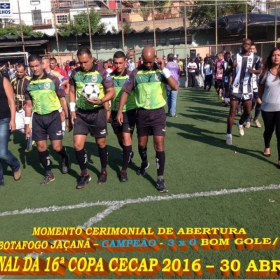 16º COPA CECAP 2016 - BOTAFOGO JAÇANÃ É  O GRANDE CAMPEÃO VENCEU POR 3 X 0 A EQUIPE DO BOM GOLE/L3  