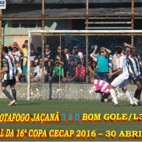 16º COPA CECAP 2016 - BOTAFOGO JAÇANÃ É  O GRANDE CAMPEÃO VENCEU POR 3 X 0 A EQUIPE DO BOM GOLE/L3  