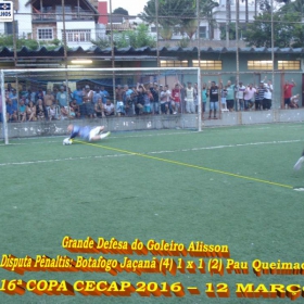 16º COPA CECAP 2016 - BOTAFOGO JAÇANÃ É  O GRANDE CAMPEÃO VENCEU POR 3 X 0 A EQUIPE DO BOM GOLE/L3  