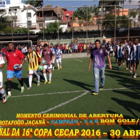 16º COPA CECAP 2016 - BOTAFOGO JAÇANÃ É  O GRANDE CAMPEÃO VENCEU POR 3 X 0 A EQUIPE DO BOM GOLE/L3  