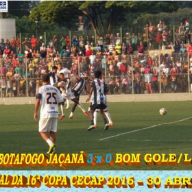 16º COPA CECAP 2016 - BOTAFOGO JAÇANÃ É  O GRANDE CAMPEÃO VENCEU POR 3 X 0 A EQUIPE DO BOM GOLE/L3  