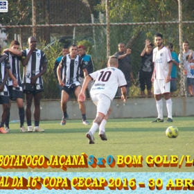 16º COPA CECAP 2016 - BOTAFOGO JAÇANÃ É  O GRANDE CAMPEÃO VENCEU POR 3 X 0 A EQUIPE DO BOM GOLE/L3  