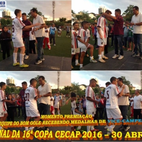 16º COPA CECAP 2016 - BOTAFOGO JAÇANÃ É  O GRANDE CAMPEÃO VENCEU POR 3 X 0 A EQUIPE DO BOM GOLE/L3  