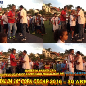 16º COPA CECAP 2016 - BOTAFOGO JAÇANÃ É  O GRANDE CAMPEÃO VENCEU POR 3 X 0 A EQUIPE DO BOM GOLE/L3  