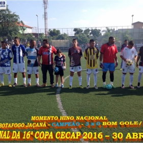 16º COPA CECAP 2016 - BOTAFOGO JAÇANÃ É  O GRANDE CAMPEÃO VENCEU POR 3 X 0 A EQUIPE DO BOM GOLE/L3  