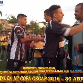 16º COPA CECAP 2016 - BOTAFOGO JAÇANÃ É  O GRANDE CAMPEÃO VENCEU POR 3 X 0 A EQUIPE DO BOM GOLE/L3  