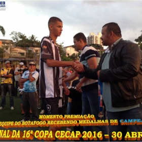 16º COPA CECAP 2016 - BOTAFOGO JAÇANÃ É  O GRANDE CAMPEÃO VENCEU POR 3 X 0 A EQUIPE DO BOM GOLE/L3  