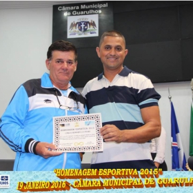  HOMENAGEM ESPORTIVA 2015 - REALIZADA DIA 19 JANEIRO 2016 NA CÂMARA DE GUARULHOS