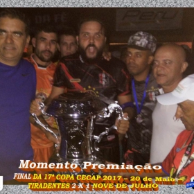  17ª COPA CECAP -  TIRADENTES É O GRANDE CAMPEÃO 