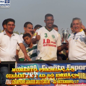 CHAMPIONS LEAGUE MASTER 2017 - GUARANI DO LAVRAS É O GRANDE CAMPEÃO