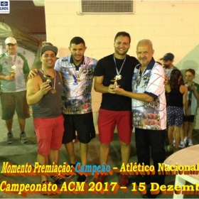 4º CAMPEONATO DE FUTSAL DA ACM - 2017 - ATLÉTICO NACIONAL - CAMPEÃO