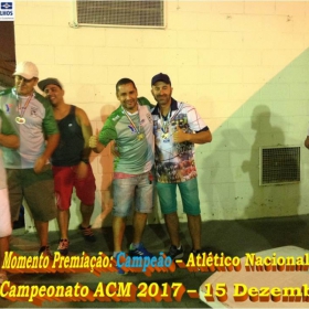 4º CAMPEONATO DE FUTSAL DA ACM - 2017 - ATLÉTICO NACIONAL - CAMPEÃO