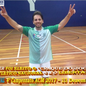 4º CAMPEONATO DE FUTSAL DA ACM - 2017 - ATLÉTICO NACIONAL - CAMPEÃO