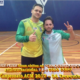 4º CAMPEONATO DE FUTSAL DA ACM - 2017 - ATLÉTICO NACIONAL - CAMPEÃO