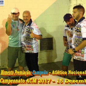 4º CAMPEONATO DE FUTSAL DA ACM - 2017 - ATLÉTICO NACIONAL - CAMPEÃO