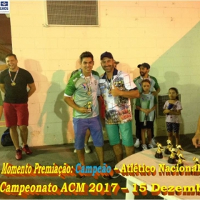 4º CAMPEONATO DE FUTSAL DA ACM - 2017 - ATLÉTICO NACIONAL - CAMPEÃO