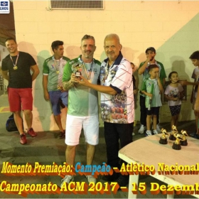 4º CAMPEONATO DE FUTSAL DA ACM - 2017 - ATLÉTICO NACIONAL - CAMPEÃO